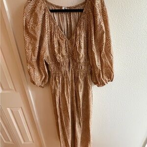 Madewell Tan Polka Dot Dress